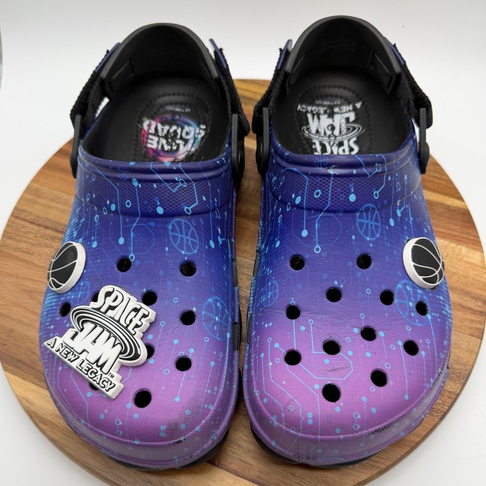 Crocs Men's 8 Women's 10 Space Jam A New Legacy All-Terrain Clogs Purple Blue
